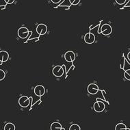 Doodle Bicycle seamless pattern background N4