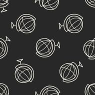 Doodle Globe seamless pattern background N7