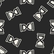 Doodle Hourglass seamless pattern background