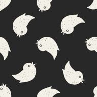 Doodle twitter seamless pattern background