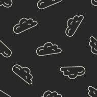 Doodle Cloud seamless pattern background N4