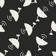 Doodle Base station seamless pattern background