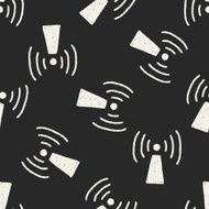 Doodle Base station seamless pattern background N2