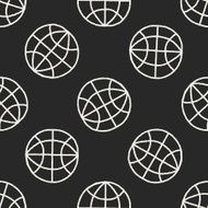 Doodle Globe seamless pattern background N8