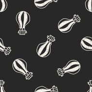 doodle hot air bollen seamless pattern background