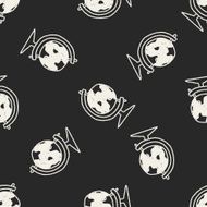 Doodle Globe seamless pattern background N9