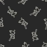 doodle signs seamless pattern background N5