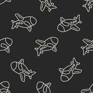 Doodle seamless pattern background N11