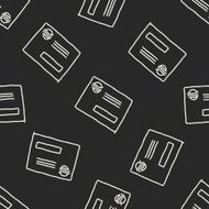 doodle postcard seamless pattern background