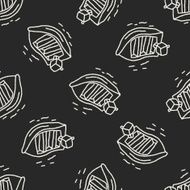 doodle boat seamless pattern background N3
