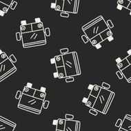 Doodle Bus seamless pattern background