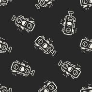 doodle traffic lights seamless pattern background N2