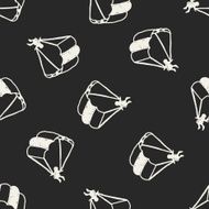 doodle parachute seamless pattern background N2