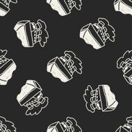 doodle Steamship seamless pattern background N2