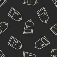 doodle tag seamless pattern background N5