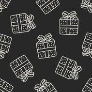 Doodle Gift seamless pattern background