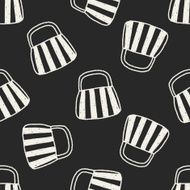 Doodle Bag seamless pattern background N2