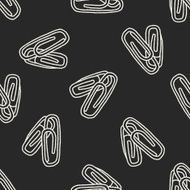 Doodle Paperclip seamless pattern background