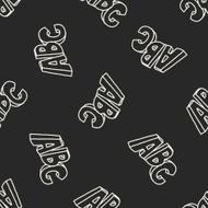 Doodle word seamless pattern background
