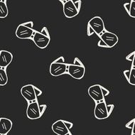 Doodle Glasses seamless pattern background N4