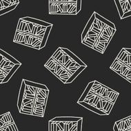Doodle Bookcase seamless pattern background