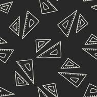 Doodle Triangle ruler seamless pattern background