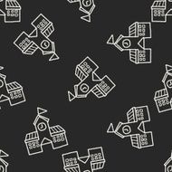 doodle school seamless pattern background N5