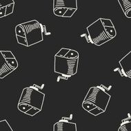 Doodle Pencil sharpeners seamless pattern background N4