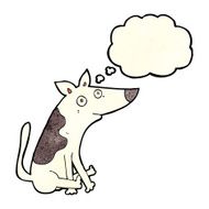 cartoon dog with thought bubble N6