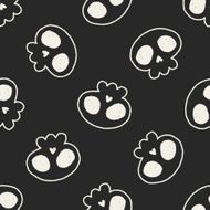 Doodle seamless pattern background N14