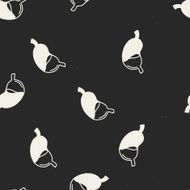 Doodle Stomach seamless pattern background N3