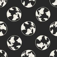 Doodle Globe seamless pattern background N10