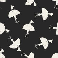 Doodle Base station seamless pattern background N3