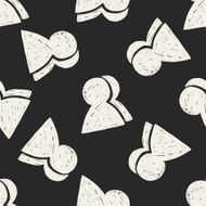 Doodle Character sign seamless pattern background