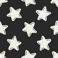 Doodle Star seamless pattern background N3