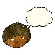 cartoon happy man with thought bubble N111