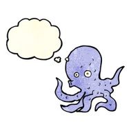 cartoon octopus with thought bubble N8