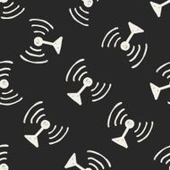 Doodle Base station seamless pattern background N4