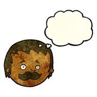 cartoon man with mustache thought bubble N21