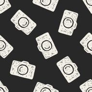 doodle camera seamless pattern background N11