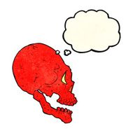 red skull illustration with thought bubble N2