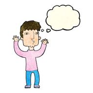cartoon anxious man with thought bubble N3