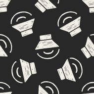 doodle Sound seamless pattern background N3