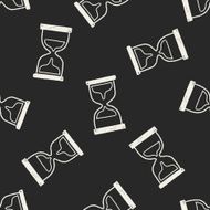 Doodle Hourglass seamless pattern background N2