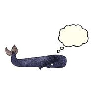 cartoon whale with thought bubble N6
