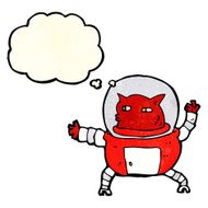 cartoon alien with thought bubble N3