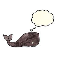 cartoon whale with thought bubble N7