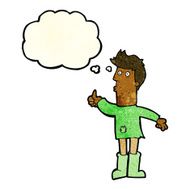 cartoon poor man with thought bubble N3