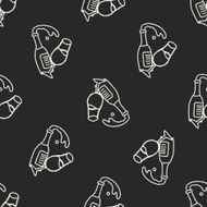doodle celebrate dinner seamless pattern background