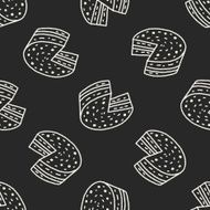 doodle cake seamless pattern background N28